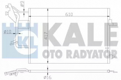 KALE OTO RADYATOR 390800 -  Конденсатор, кондиционер